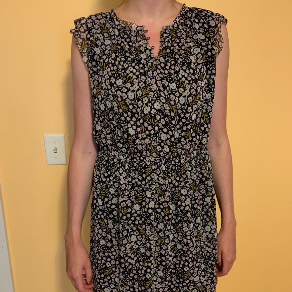 Loft sleeveless floral dress